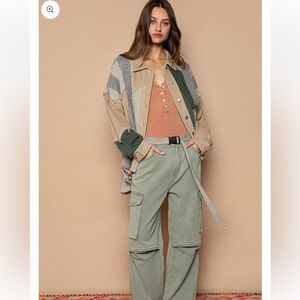 POL Mixed Fabric Jacket